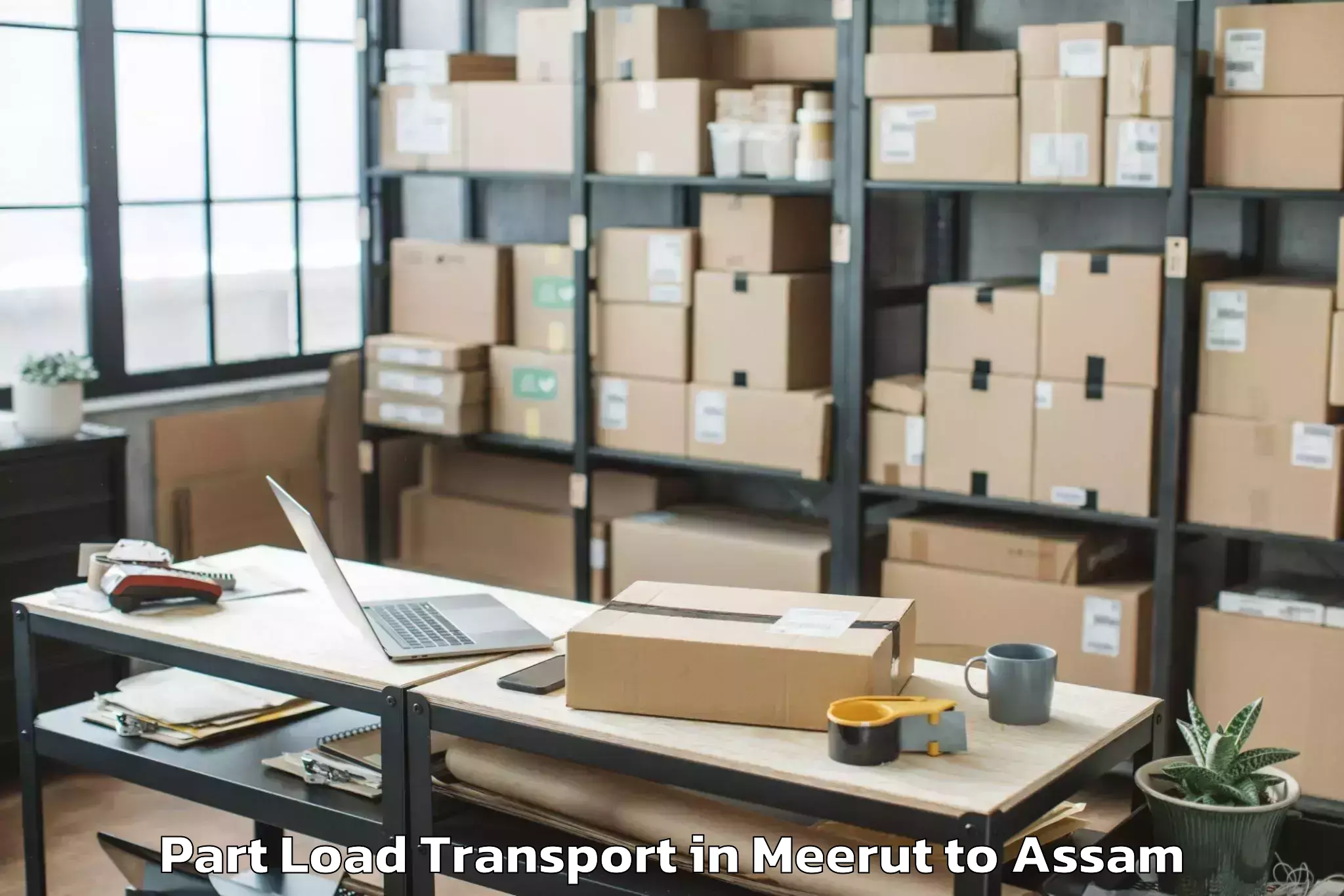 Trusted Meerut to Guwahati University Part Load Transport